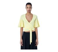 Jacquemus - Wrap Knit Top - Femme - Blouses et Chemises - Jaune - Taille: 38 FR