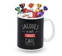 JACQUES A DIT - Mug ""Pause Café"" + 15 Chocolats | Coffret cadeau gourmand et original