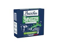 JACQUES BRIOCHIN - 30 tablettes Lave-vaisselle - Parfum Menthe - Action dégraissante, brillance et anti-trace - 93% origine naturelle - Fabrication Française - 30 tablettes