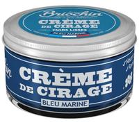 Jacques Briochin Crème de Cirage Bleu Marine 50 ml | Nourrit et fait briller les cuirs lisses, enrichie en cires d'abeille et de carnauba, sans silicone