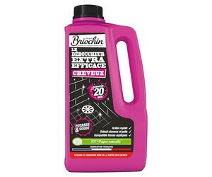 JACQUES BRIOCHIN - Déboucheur Cheveux Extra Efficace - Formule à la Soude et à la Potasse - Agit en 20 min Sans danger pour fosses septiques - Fabrication Française - Spécial Salle de Bain