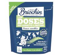 JACQUES BRIOCHIN Dose lessive liquide peaux sensibles sans parfum 22 doses, Concentrée efficace dès 20°C, Sans colorant azurant optique allergènes, Testée dermatologiquement, Fabriqué en France