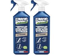 JACQUES BRIOCHIN - Nettoyant Surfaces Vitrées - Nettoie, Fait Briller, Elimine les Voiles de Calcaires - 99% d'Ingrédients d'Origine Naturelle - - Fabriqué En France - 750mL (Lot de 2)