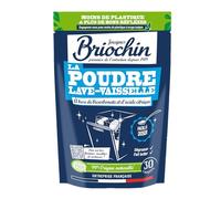 JACQUES BRIOCHIN - Poudre lave-vaisselle - Facile à doser - Dégraisse et fait briller - 30 lavages - A base de bicarbonate et d'acide citrique - 99% d'origine naturelle - Fabriqué en France - 500g