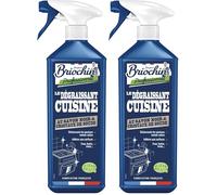 JACQUES BRIOCHIN PROFESSIONNEL - Dégraissant cuisine au savon noir et cristaux de soude - Désincruste les graisses cuites - Formule mousse adhère aux surfaces - - Fabrication Française - 750ml