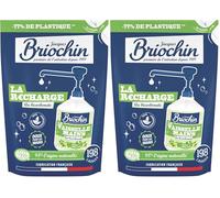JACQUES BRIOCHIN - Recharge Liquide Vaisselle et Mains - Formule au Bicarbonate de Soude - 99,9% d'Ingrédients d'Origine Naturelle - Ecocert -Testé dermatologiquement - Fabrication Française - 450 ml
