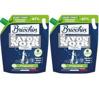 JACQUES BRIOCHIN - Savon Noir Liquide Multi-Usages - Doypack Éco - Nettoie, Nourrit, Fait Briller - À l’Huile de Lin - 99% Naturel - Fabrication Française - Format Économique 1L (Lot de 2)