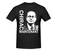 Jacques Chirac White T Shirt Camisetas Cotton Custom Short Sleeve Men Clothing Black S Black 3XL