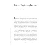 Jacques Dupin, implications