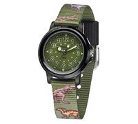 JACQUES FAREL KSB 989 Montre à quartz analogique pour garçon avec bracelet en tissu vert olive noir, vert/noir, bracelet