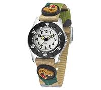 JACQUES FAREL KWD 4111 Montre pour enfant garçon avec bande textile rotative analogique à quartz, beige, Sangles