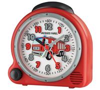 JACQUES FAREL HappySound AVC 02FIRE Réveil sonore pour Enfant avec Son de Pompiers et réglage du Volume analogique à Quartz Rouge