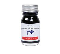Jacques Herbin 11518T - Encre d'écriture et de dessin - Stylo-plumes et stylos roller - Bleu des profondeurs - 10 ml - Fabriqué en France
