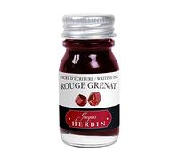 Jacques Herbin 11529T - Un flacon d'encre d'écriture 10 ml pour stylo-plumes et stylos roller, Rouge grenat - Fabriqué en France