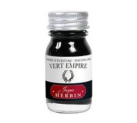 Jacques Herbin 11539T - Encre d'écriture et de dessin - Stylo-plumes et stylos roller - Vert empire - 10 ml - Fabriqué en France