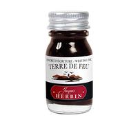 Jacques Herbin 11547T - Un flacon d'encre d'écriture 10 ml pour stylo-plumes et stylos roller, Terre de feu - Fabriqué en France