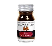 Jacques Herbin 11557T - Encre d'écriture et de dessin - Stylo-plumes et stylos roller - Orange indien - 10 ml - Fabriqué en France