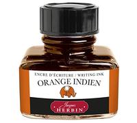 Jacques Herbin 13057T - Un flacon d'encre d'écriture 30 ml pour stylo-plumes et stylos roller, Orange indien - Fabriqué en France