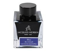 Jacques Herbin 13119JT - Flacon d'encre 50 ml pour stylo-plumes et stylos roller, Bleu de minuit. Fabriqué en France