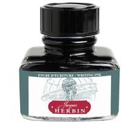 Jacques Herbin 13832T - Flacon d'encre à écrire pour stylo-plumes et stylos roller - 30 ml - Bleu/vert - Fontaine des Quatre Parties du Monde