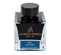 Jacques Herbin 14716JT - Flacon d'encre parfumée 50 ml pour stylo-plumes et stylos roller, Bleu Plénitude. Fabriqué en France