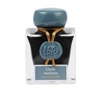 Jacques Herbin 15007JT - Un flacon d'encre pailletée or pour stylo-plume, roller, plume de verre et porte-plume 50 ml, Opale Nocturne