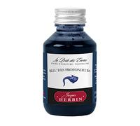 Jacques Herbin 17018T - Flacon d'encre à écrire 100ml - Stylo-plumes, stylos roller - Bleu des profondeurs - Fabriqué en France