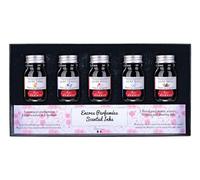 Jacques Herbin 18700T - Un coffret de 5 flacons d'encre parfumée 10 ml pour stylo-plumes et stylos roller, couleurs et parfums assortis. Fabriqué en France