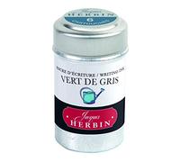 Jacques Herbin Cartouches d'encre 20107T - Boîte de 6 pour stylo-plume/roller, Vert de gris