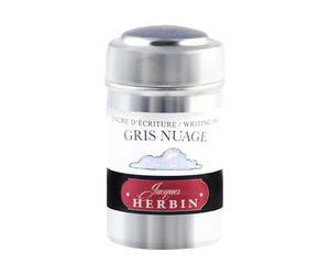 Jacques Herbin 20108T - Une boite de 6 cartouches d'encre pour stylo-plumes et stylos roller (produit sans emballage - objectif zéro déchet), Gris nuage