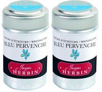 Jacques Herbin 20113T - Une boite de 6 cartouches d'encre pour stylo-plumes et stylos roller (produit sans emballage - objectif zéro déchet), Bleu pervenche (Lot de 2)