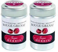 Jacques Herbin 20129T - Une boite de 6 cartouches d'encre pour stylo-plumes et stylos roller (produit sans emballage - objectif zéro déchet), Rouge grenat (Lot de 2)