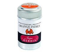 Jacques Herbin Cartouches d'encre 20157T – 6 pour stylo-plume/roller Orange indien zéro déchet