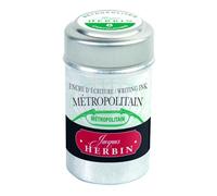 Jacques Herbin 20835T - Une boite de 6 cartouches d'encre pour stylo-plumes et stylos roller (produit sans emballage - objectif zéro déchet), Métropolitain