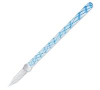 Jacques Herbin 21714T Plume de verre droite 16cm - Bleu Calanque