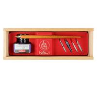 Jacques Herbin 27077T - Un coffret bois ''Violette pensée'' comprenant un porte-plume en bois, 5 plumes métal, un flacons d'encre 30 ml et une notice