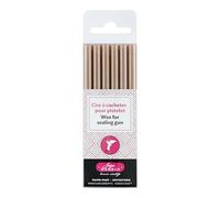 Jacques Herbin 35803T - Paquet de 6 bâtons de cire à cacheter spéciale pour pistolet, Or rose. Fabriqué en France