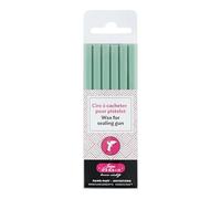 Jacques Herbin 35833T - Paquet de 6 bâtons de cire à cacheter spéciale pour pistolet, Vert menthe. Diamètre de 7 mm - Fabriqué en France