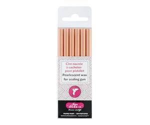 Jacques Herbin 35957T 6 bâtons cire pistolet orange nacré Ø7mm