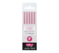 Generique Bâtons de cire à cacheter pour pistolet Jacques Herbin 35962T Paquet de 6 7 mm Rose pâle