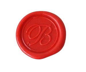 Jacques Herbin 40302T - Une pastille en laiton pour cire à cacheter, alphabet anglais, lettre B