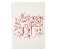 Jacques Herbin 93027T - Cahier Moulin Rouge - A5-14,8 X 21 cm, piqué cousu fil, 32 pages lignées, papier 120g ivoire.