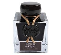 Jacques Herbin 15045JT - Un flacon d'encre pailletée d'or 1670 pour stylo-plume, roller, plume de verre et porte-plume 50 ml, Caroube de Chypre