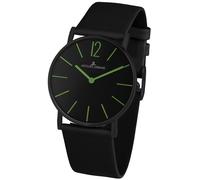 Jacques Lemans York Homme 40mm Bracelet Cuir Noir Quartz Montre 1-2030H