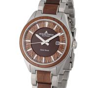 JACQUES LEMANS Montre analogique Solaire pour Homme avec Bracelet en Acier Inoxydable 1-2116H