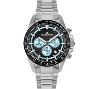 Jacques Lemans 1-2207B Montre Homme Chronographe Noir/Bleu Glace