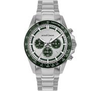 Jacques Lemans 1-2207E Montre Homme Chronographe Argenté/Vert