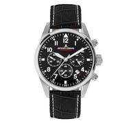 JACQUES LEMANS 32023322 Montre analogique à Quartz pour Homme, Noir, Taille Unique, lanière