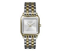 JACQUES LEMANS Anvers 1-2219C Montre pour femme en acier inoxydable bicolore, lunette sertie de cristaux, quartz 5 ATM, verre minéral