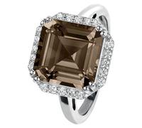 Jacques Lemans - Bague en argent avec quartz Smoky - SE-R104E56 - RW : 56
